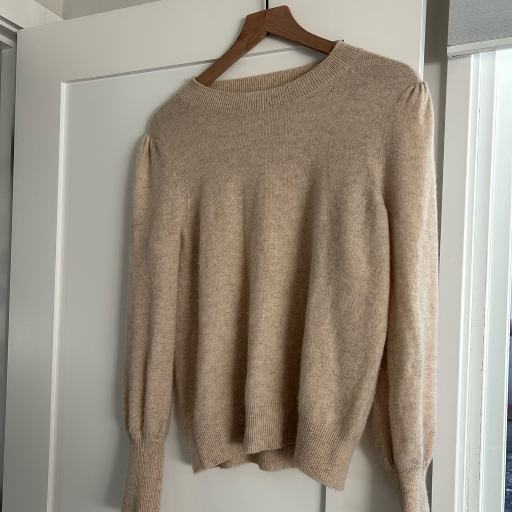 Veronica Beard Soft Cashmere Beige Sweater
